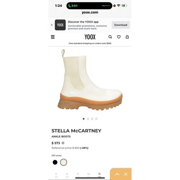 Stella McCartney
Trace Solid Motorcycle Stretch Boots Size 38 /US 7.5 NWOB - Picture 12 of 12